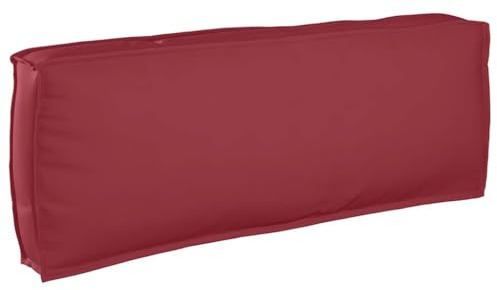 Frdhee Rückenkissen Sitzkissen Eckbank Auflagen,Palettenkissen für Rückenlehne Weinrot 120 x 40 x 12 cm,Für Outdoor, Terrasse, Drinnen,Keine Montage Erforderlich