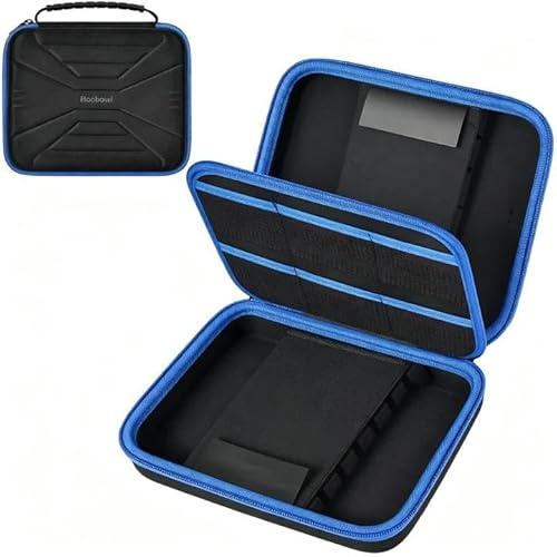 Boobowl Darttasche für 12 Darts, Eva-Hartschalenkoffer, Nur Tasche | Stoßfeste Hartschale mit 12 Dartplätzen und 6 Netztaschen für Flights, Schäfte und Spitzen, (Nur Box) (hold 12 pcs Blue)