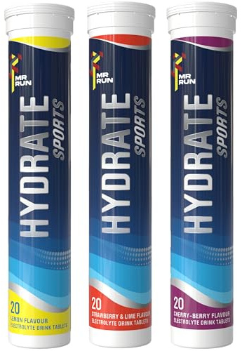 Electrolytes Tablets for Hydration x 60 - Variety Fruit Flavours (3 Tubs)