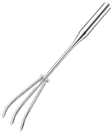 Xgdsnly Rastrello in Acciaio Inox Multifunzione Rastrello Multiuso da Giardino Antiruggine per Orto , Rastrello A 3 Denti In Acciaio Inossidabile Da 50 Cm