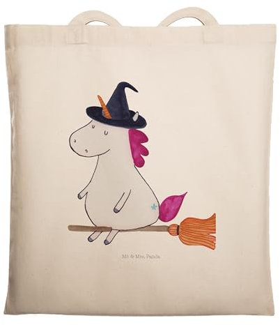 Mr. & Mrs. Panda Tasche Einhorn Hexe - Geschenk, Teufel, Einhörner, Shopper, Unicorn, Schultertasche, Frau, Laptoptasche, Schultasche, Jutebeutel