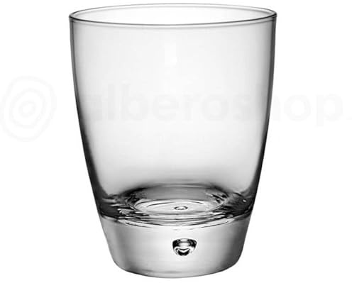 Bormioli Rocco Bicchiere da Whisky Luna - in Vetro - Doppio Fondo con Goccia - 260 ml - 12 Pezzi