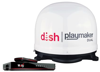Winegard PL8000R Dish Playmaker - Dual Automatic Satellite Antenna with Wally HD Receiver for PL-70LR- Dual TV Support - Portable - RV, Camping, Tailgating, Outdoor, TV Connectivity - Rugged Outdoor