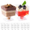 MATANA 100 Vasitos de Postre Individuales de Plástico Reutilizables, 60ml - Cuencos para Aperitivos, Mini Vasos para Postres - Catering, Fiestas, Bodas