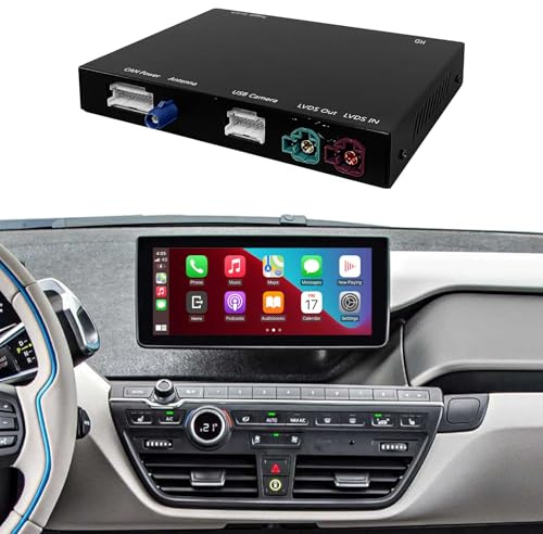 Road Top Wireless CarPlay Interface Decoder for BMW I3 I01 2012-2017 NBT | Carplay Retrofit Kit, Support Wireless Carplay, Android Auto, MirrorLink, Navigation Upgrade