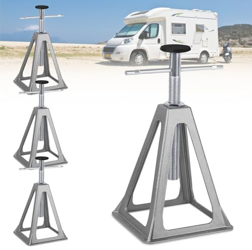 Froadp Stützbock Unterstellböcke KFZ Wagenheber Ständer Höhenverstellbar Auto Stützböcke Maximales Lager 1 Tonne für Stabilisierung Zubehör von Autos Wohnwagen Wohnmobilen oder Anhängern (4 Pcs)