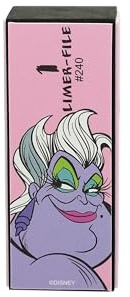 DISNEY VILLAINS - Bloc polissoir à ongles URSULA - 4 faces - 4 grains - Idéal pour beauté des mains et manucure - Polissage Ponçage Brillance - Design imprimé Ursula - Les Méchants - Les Vilains