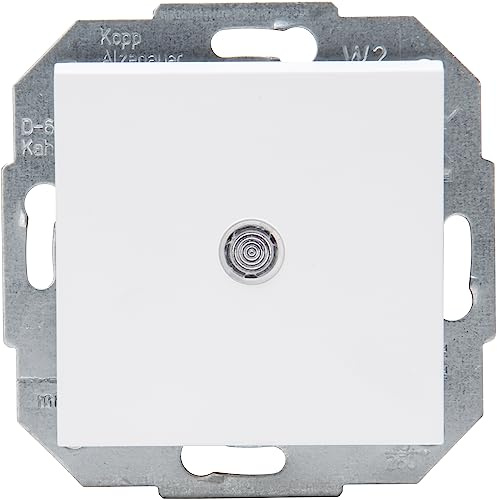 Kopp Athenis Universalschalter (Aus-Wechsel-Schalter), beleuchtet, IP20, arktis-weiß, matte Oberfläche, 587693088