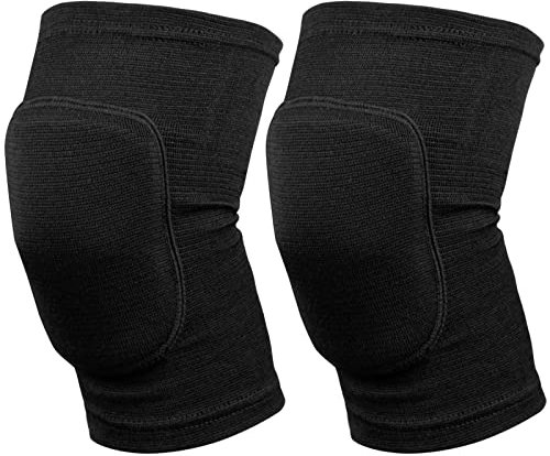 Rundago 1 Pair Knee Pads, Thickened Sponge Kneepads for Women/Kids/Men, Suitable for Volleyball, Dance, Gym, Work, Basketball (Black, M)
