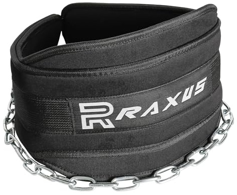 RAXUS Dominerade axelbälte vikter med 2 karbinhakar - gymbälte, kraftlyftning, gym, viktlyftning, dippbälte, herr och dam