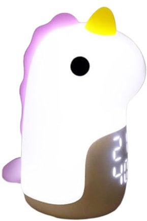 WOONEKY Luce Unicorno Silicone Con Digitale e Allarme Illuminazione Creativa Per Ragazza Decorazione Per Cameretta e Domestici