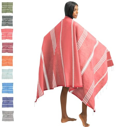 Toalla de Playa de Algodón - Grande 200x100 cm - Ultraligera - Secado Rápido | Toalla de Playa para Mujeres y Hombres: Fácil de Limpiar - Multifuncional para la Playa, Piscina, Viajes, Exteriores