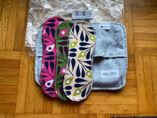 Natissy Bio-Baumwolle Slipeinlagen für Frauen und Teenager, Waschbar, Weich, Atmungsaktiv, Hautfreundlich und Wiederverwendbar - 7er-Set Tanga - Made in EU