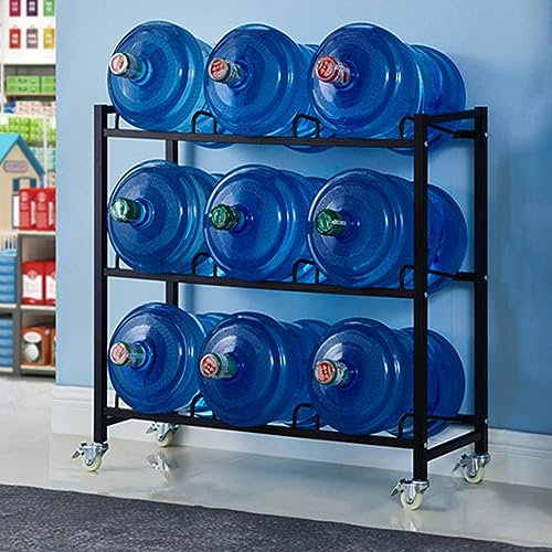 KUANGGE Soporte para Botellas de Agua de 5 galones, Organizador de jarras de Agua, Soporte Resistente para jarras de Agua, dispensador de Agua apilable para Oficina y Cocina (93 x 33,8 x 82,5 cm)