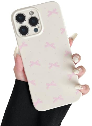 ZTOFERA Fodral för iPhone 16 Pro Max, söt cool bandrosett mjuk silikon mobilskal, smalt lätt stötsäkert stötdämpande skyddsfodral för iPhone 16 Pro Max 6,9 tum – beige