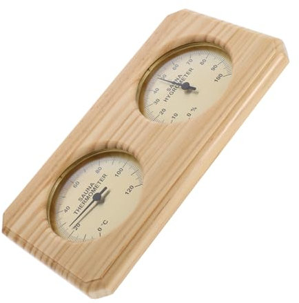 DIYEAH Thermomètre Hygromètre Mural pour Sauna Jauge De Température Et Humidité Hygromètre De Bain