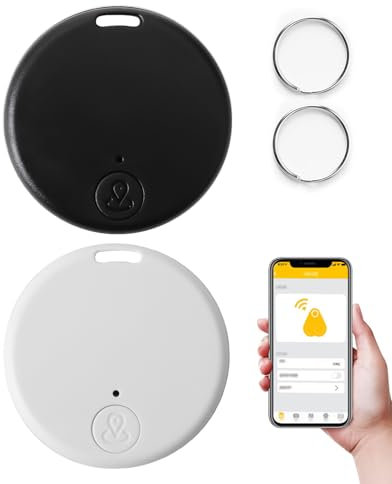 2 Stück Schlüsselfinder Bluetooth 5.2 –Schlüsseltracker Smart-Tag GPS kompatibel mit iOS und Android, Tracker mit Zwei-Wege-Suche, Fernsteuerung per App, Anti-Verlust-Alarm für Taschen & Haustiere