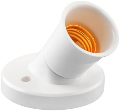 E27 Light Bulb Holder Socket Adapter, Bayonet Conversion, 250V White | Converts bayonet bulbs to E27 fittings, heat-resistant plastic, 250V rated, tool-free installation, compact design.