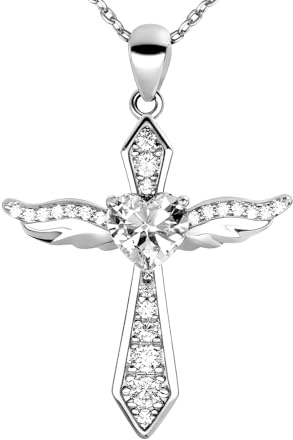 LOVANS 925 Sterling Silver Cross Necklace Women