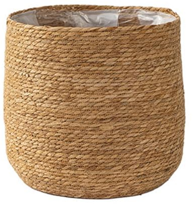 Persistence Pot de Fleurs en Jonc de Mer – Pot de Fleurs Tissé – Panier à Plantes Décoratif avec Insert en Film Plastique de Style Bohème S, Facile à Utiliser, de Haute Qualité