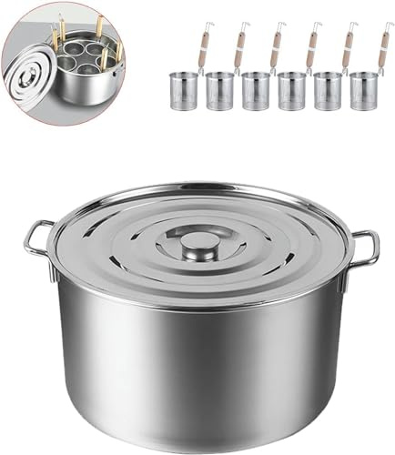 Pentola per pasta in acciaio inox con cestello scolapasta, versatile pentola multifunzione per noodles e maccheroni, con divisorio e coperchi per cucinare e preparare i pasti