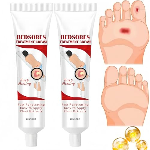 Bedsore Wound Care Cream,Cold Sore Cream & Burn Cream for Pain Relief,Pressure Sore Dressing for Bottom,Quick & Effective Cold Sores Treatment,Refreshing Texture,Skin Care,Portable,Easy to Use