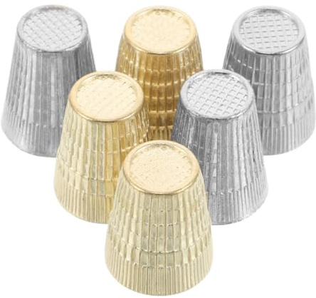 SEWOART Set di 6 Ditali retrò Strumento per Cucire Ditale Forniture per Ricamo Forniture per Quilting A Mano Protezioni per Dita Ditali per Cucito A Mano Ditale per Ricamo