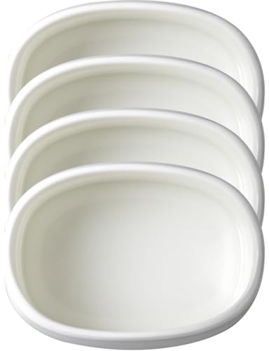 ELAYARD 4 piezas Recipientes de Blanca para Organizar Bolsitas de Té y Sobres de Azúcar Cuencos Resistentes y Lisos para Almacenaje Práctico Cocina o Bar de Café