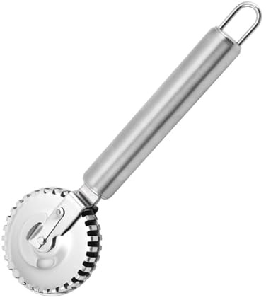 Laikoutd Stainless Steel Dough And Pastries Cutter Ravioli Roller Crimper With Ergonomic Handle For Home And Commercial Kitchen Multifunction Roller Cutter