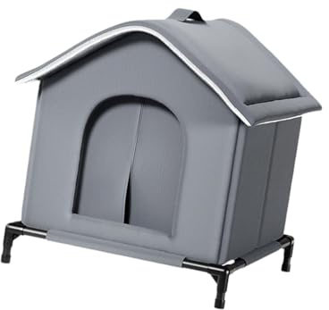 Leefasy Outdoor Cat House Tent,Oxford Cloth,Pet Supplies Windproof Elevated Feet Stray Cat Shelter for Garden Barn Backyard Patio, XL