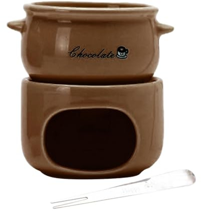 predolo Mini caquelon à fondue au fromage, chauffe-beurre, appareil à fondue en céramique, pot chaud pour tapas et bonbons