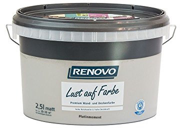 Trendfarbe Platinmoment 5 L Renovo Lust auf Farbe - Wandfarbe Deckenfarbe