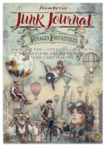 Stamperia - Junk Journal Stickers, Cut-Outs, and Backgrounds for Scrapbooks, Albums, Card Making, Bullet Journalling and More, Perfect for Hobbies, Crafts, and Gifting (Voyages Fantastiques)