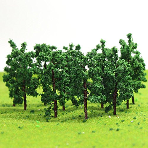 D5020 50PCS Model Trees-50mm/1.96 inch Z HO Scale Train Layout Iron Wire Trees,Diorama Supplies, Railroad Scenery, Fake Trees for Projects, Woodland Scenery for DIY Crafts or Building Model New