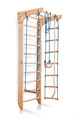SportBaby - EU Warehause Escalera Sueca Barras de Pared Kinder-2-240, Gimnasia de los niños en casa, Complejo Deportivo de Gimnasia