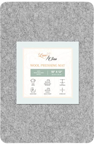 Love Sew Wool Pressing Mat - Ironing Pad for Quilting and Sewing - Perfect Pressing Mat for Ironing Boards, Quilting,Sewing,Pressing Seams,Embroidery Crafts (Grey)