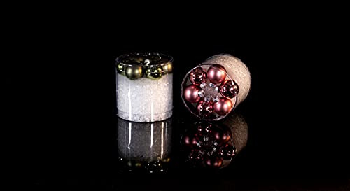 Riffelmacher 68177 - Deko-Set, 400 ml Kunstschnee und 6 Kugeln in der Dose, Dekoration, Kranz, Gesteck, Winter, Weihnachten, Baumschmuck, Advent