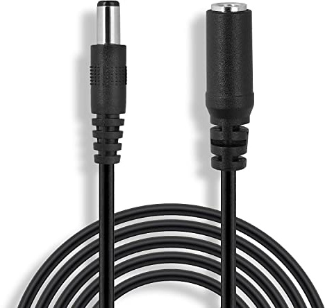 Wicked Chili 3m DC-Verlängerungskabel geeignet für AVM FRITZ!Box 7590AX und Fritz!Repeater 6000 WLAN-Router Repeater Strom Netzteil Ladekabel Stecker Kabel Verlängerung (2.5 x 5.5 mm) schwarz