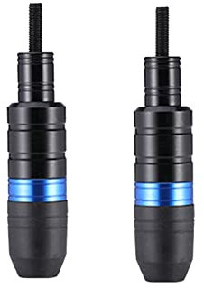 Motorrad Anti Crash Slider Protector,Asudaro Motorrad Sturzschutz Sturzpads Frame Sliders Absturzsicherung Aluminiumlegierung Auspuff Crash Protector Crash Pad Fallschutz Caps Universal,Blau
