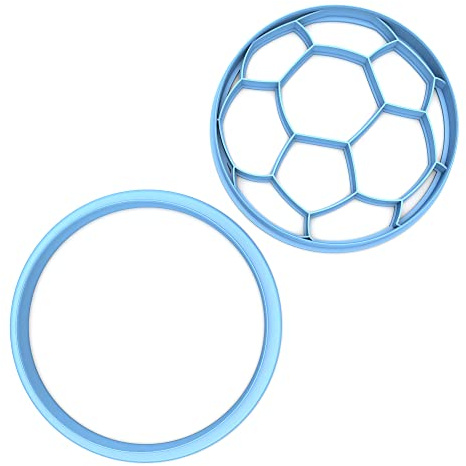 Sweet Prints Inc Set of 2 Soccer Ball Cookie Cutter - Dishwasher Safe (3)