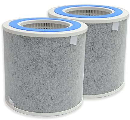 PUREBURG HE1FKBAS Ersatzfilter kompatibel mit Shark Luftreinigern HP100 HP102 HC450 HC451 HC452 Luftreiniger, 2er-Pack H13 HEPA 4-stufige Filtration