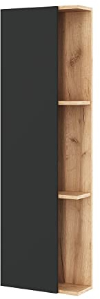 Planetmöbel Armario Lateral 40 cm Oroble/Antracita, Sala de Estar, Pasillo, Gaderobe, Baño