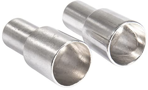 Rayher Flaschenkerzenhalter für Stabkerzen, 2 Stück, Metallkerzenhalter silber, Gesamthöhe 5 cm, Innendurchmesser 22 mm, Kerzenhalter für Flaschen, 46694606