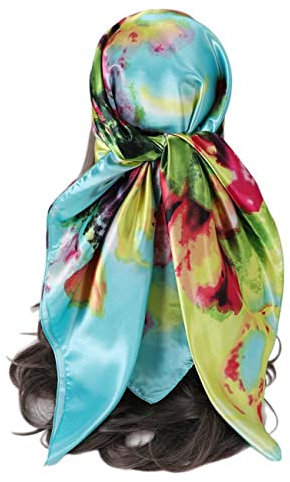 FAIRYGATE Damen Seide Gefühl Schal Halstuch Schal Frauen Seidenschal Seidentuch Scarf Bandana Taschentuch Ansatz Handgelenk Einheitsgröße 78020