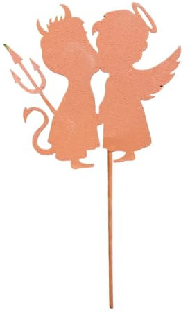 Aspinaworld Décoration de jardin Diable et Ange 35 cm Décoration de jardin