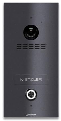 Metzler VDM10 2.0 Video Sprechanlage mit Türöffner (Stromversorgung) - Anschluss LAN POE - Türsprechanlage mit HD-Kamera - 1 Familienhaus Sprechanlage - Smartphone App - in DB 703 Eisenglimmer | Kian
