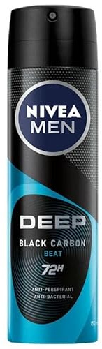 Nivea Men Deospray (72H) – Deep Black Carbon Beat - 6er Pack (6x 150ml)