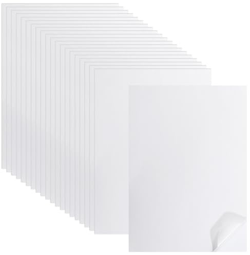 GLOBLELAND 20 Stück A4 bedruckbares Pergamentpapier Selbstklebendes Acetatpapier Durchscheinendes Selbstklebendes Papier Handbuchaufkleber Für Laserdrucker Tagebuch Album Notizbuch Karte DIY Kunst