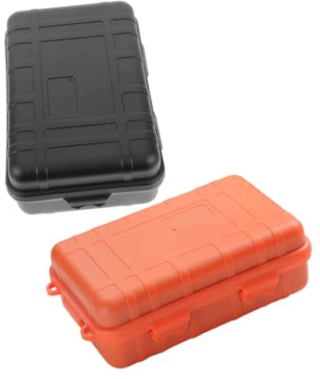 Hemobllo 2pièces Boîte De Rangement Étanche pour Extérieur Coffre De Stockage Antichoc Et Antidéflagrant pour Outils Camping Et Randonnée