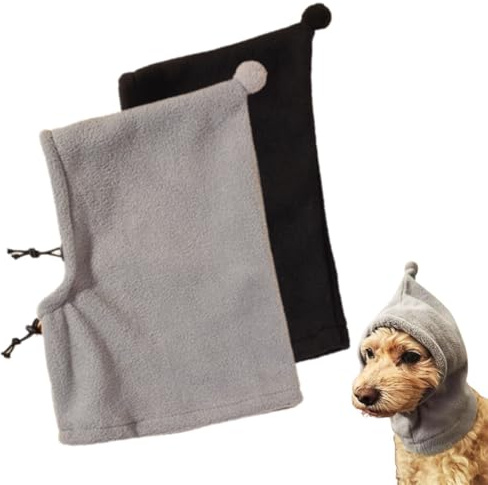 XURJUMI 2 Stück Hundemütze, Hundewarme Kopfbedeckungen, Winter Haustier Schal, Kostüm Hund, Hunde Geschenke, Hunde Warm Halten Zum Wandern und Camping